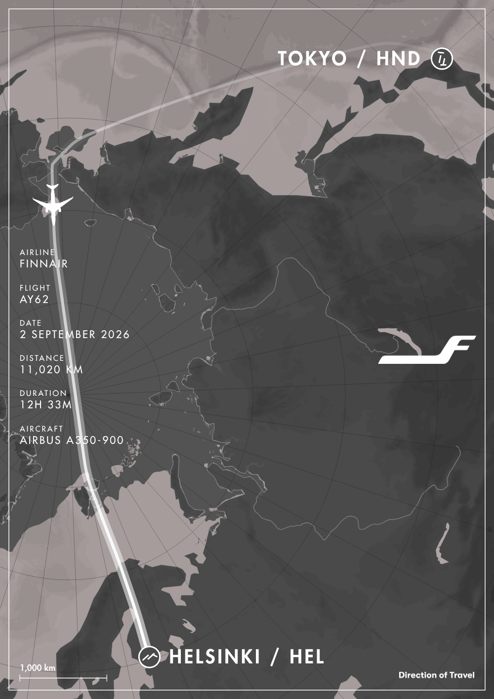 Tokyo to Helsinki