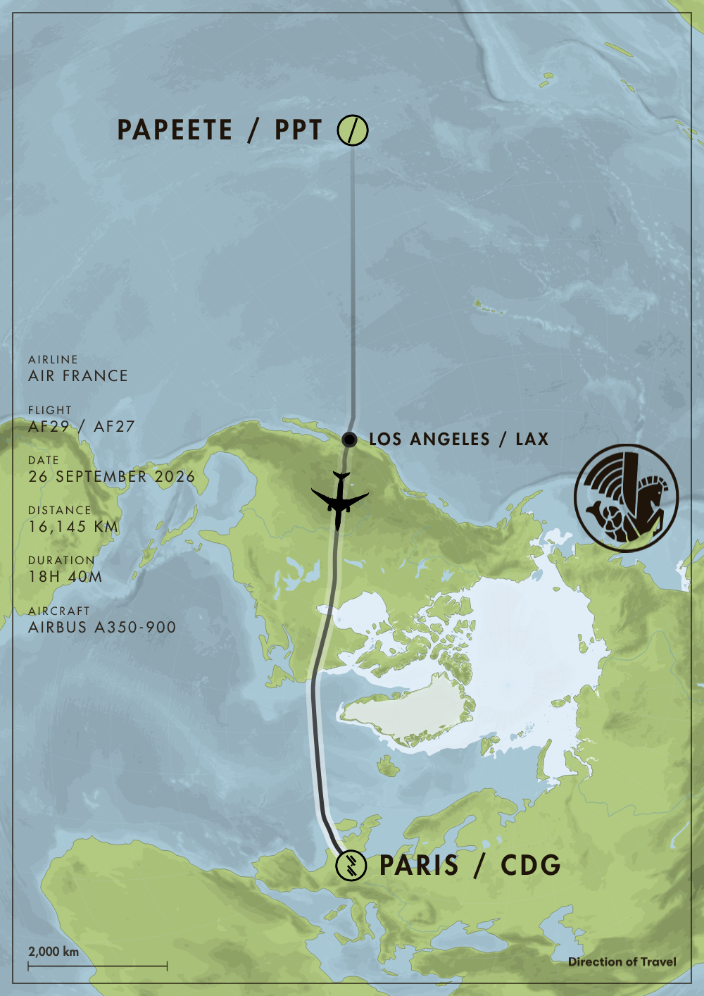 Papeete to Paris via LAX
